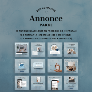 Annonceskabeloner til Facebook og Instagram